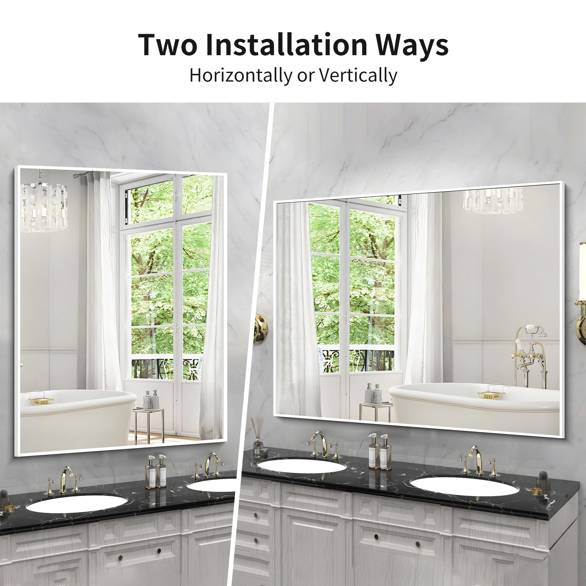 Amazon.com: OICHA Bathroom Mirrors for Over Sink 24